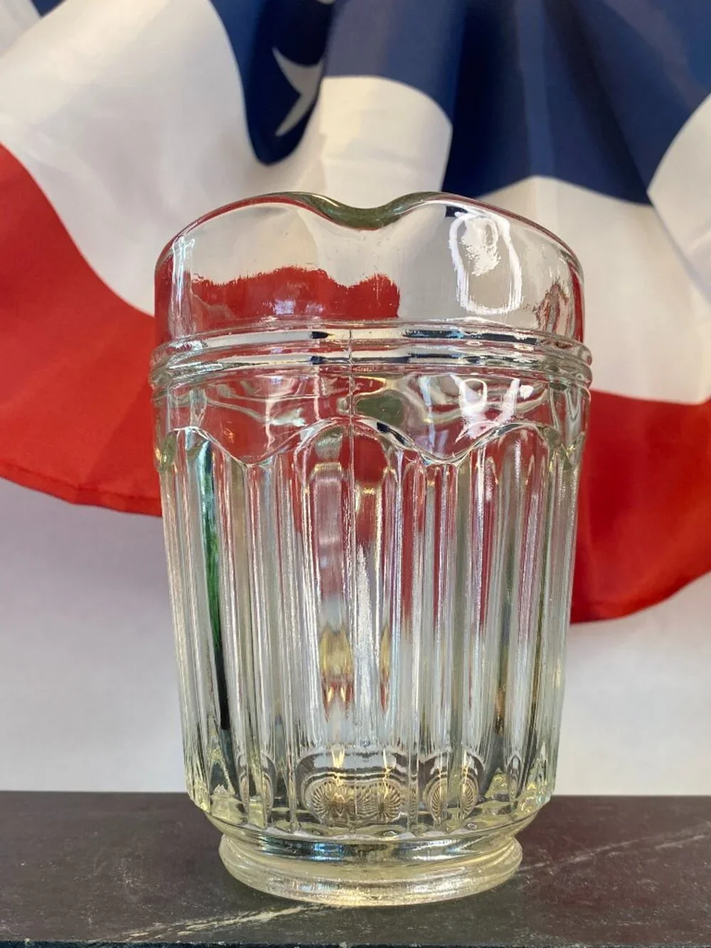 Vintage 1930's Anchor Hocking Colonial Glass Large Creamer/Small Juice Pitcher